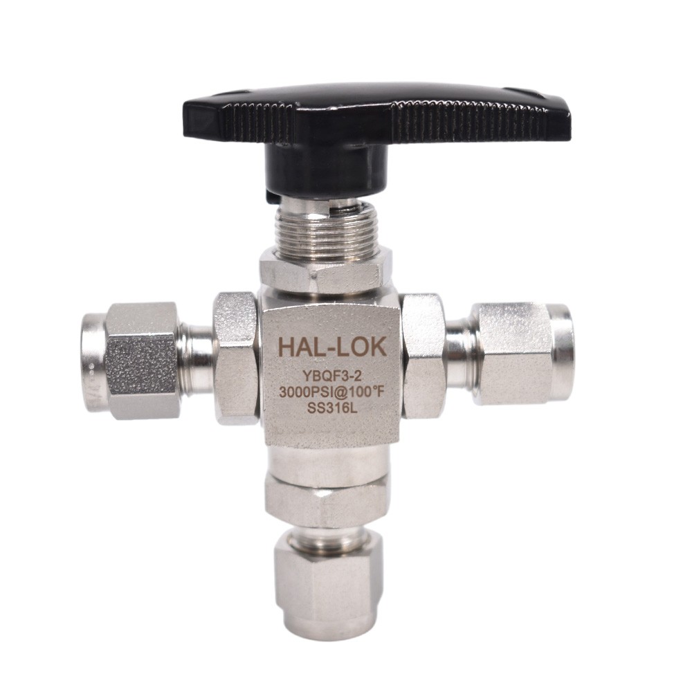 高压卡套三通球阀