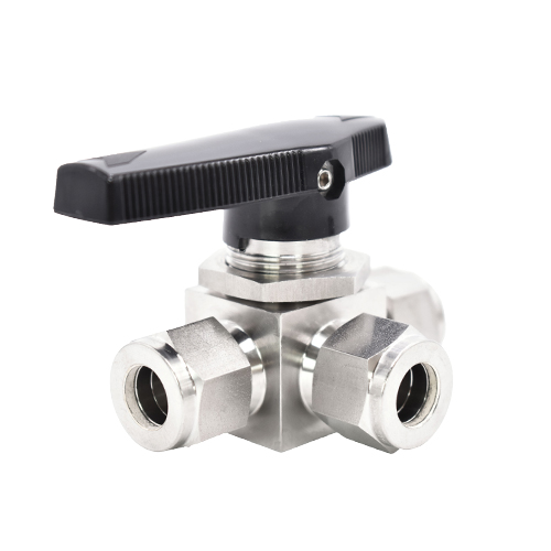 一体式卡套三通球阀