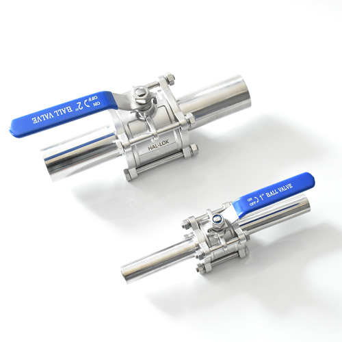 不锈钢加长焊接三片式球阀