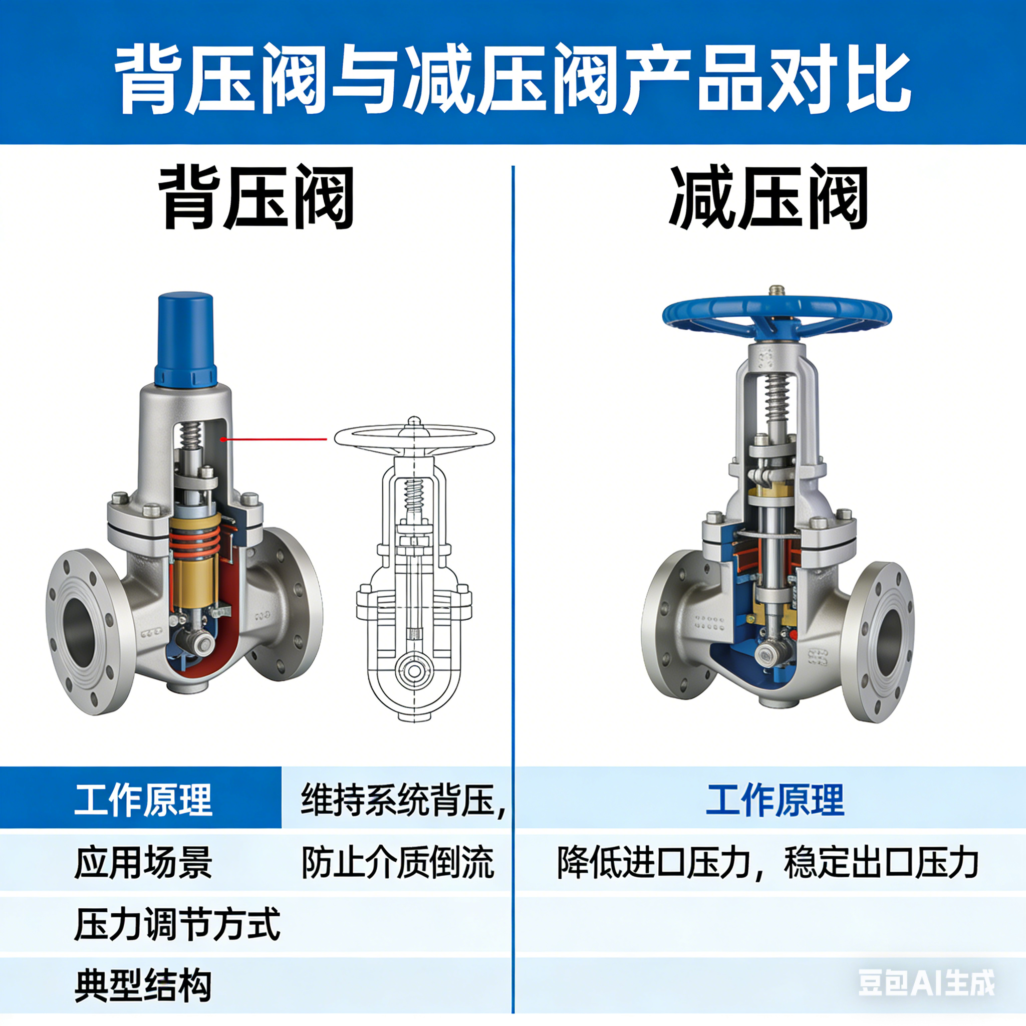 工业阀门“双雄对决”：背压阀VS减压阀，谁才是压力控制之王？