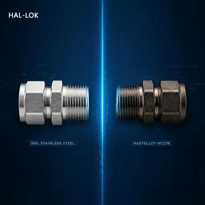 硬核解析：HC276哈氏合金 vs 316L不锈钢接头，到底怎么选？